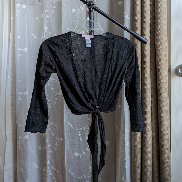 Vintage Y2k Black bolero shrug - Picture 3 of 8